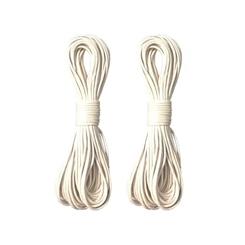 Lwr Crafts 2Mm Waxed Cotton Cord 45 Feet Per Pack (Pack Of 2) (White) #TOP21