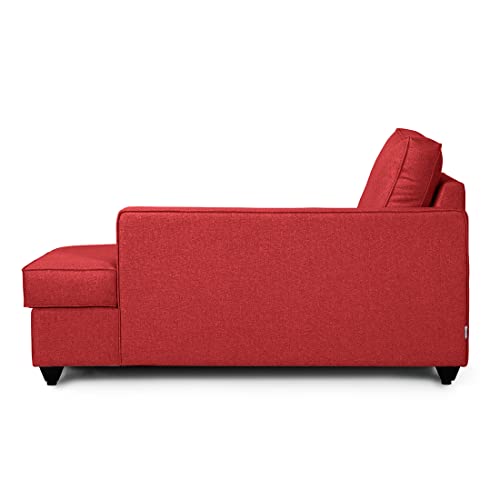 Image of Wakefit Sofa Set | 3 Year Warranty | Sofa 3 Seater, 3 Seater Sofa for Living Room, Wooden Sofa Set, 3 Seater + Right Aligned, Sofa for Living Room - Napper(Omega : Red)