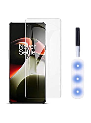 Image of Diruite UV Tempered Glass for Oneplus 11 /Oneplus 11R- Premium 9H Hardness, Full Edge-to-Edge Coverage, Crystal HD Clarity, UV Glue with Easy Installation Kit (Pack of 1)