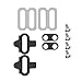 Mountain Bike Cleats Set for Pedals PD M520 M540 M324 M545 for All Brands of SelfLocking Pedals, Universal Fit for, Sturdy Molybdenum Steel Material