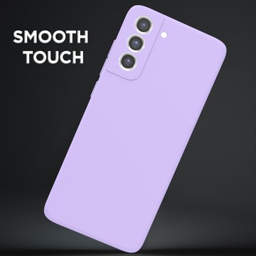 Image of Outlouders Back Cover for Samsung Galaxy S21 FE 5G | Camera Protection | Durable Soft Matte Silicone Bumper Case (Purple)