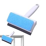 Rascador para Limpieza de Ventanas | Escurridor Fregador para Lavado de Ventanas | Limpiador de Cristales con Estropajo para Hogar | Uso En Ducha Baño Hotel Cocina Patio Espejo Parabrisas Encimera