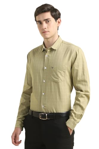 Image of Allen Solly Men's Checkered Formal Shirt | Full Sleeve | Regular Fit | Crisp Tailored Look | Office & Workwear