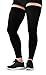Mojo - Compression Socks Footless for Women and Men 20-30mmHg - Extra Wide Compression Full Leg Sleeve for Varicose Veins Circulation, Lymphedema, DVT - Black, 3X-Large - A609