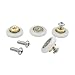 4PCS Shower Door Rollers Runners Wheels Replacement Part Bathroom Glass Door Runner Sliding Shower Door Roller Wheel,19MM