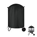 POMER Patio Bonfire Fireplace Cover, Round Fire Pit Cover for 28 Inch Outdoor Fireplace Waterproof Heatwave Fire Bowl Cover - 28" D x 46" H