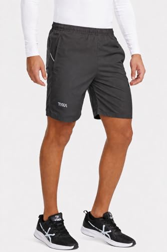Image of TYKA Mycra Shorts for Men | Polyester Training Shorts | Quick Dry Gym Running Sports Wear Black