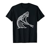 American Traditional Snake Head Outline Tattoo T-Shirt