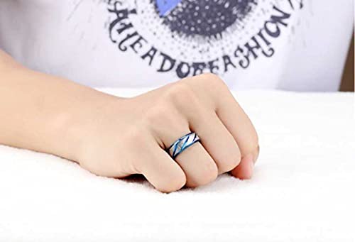 Image of MEENAZ Titanium Stainless Steel Stylish adjustable size proposal Couple band thumb Silver Platinum Blue combo Finger Ring for Men Mens couples gents unisex Boys Boyfriend MEN RINGS-AM051