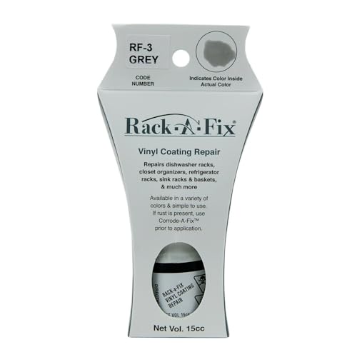 Rack-A-Fix Rf-3 Vinyl Dishwasher Rack Repair Coating & More Appliance Touch-Up Paint Grey