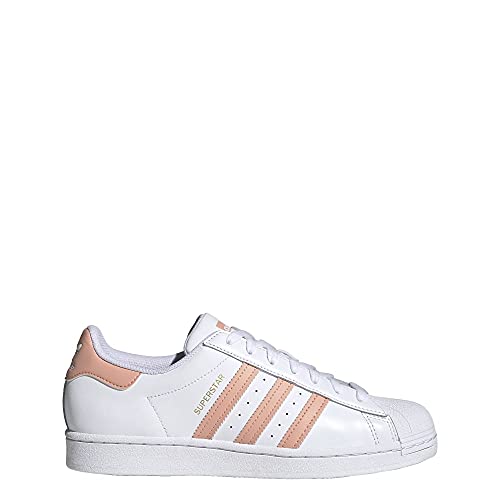 Image of adidas Originals Men's Superstar Shoes Sneaker, White /Ambient Blush /Ambient Blush, 4