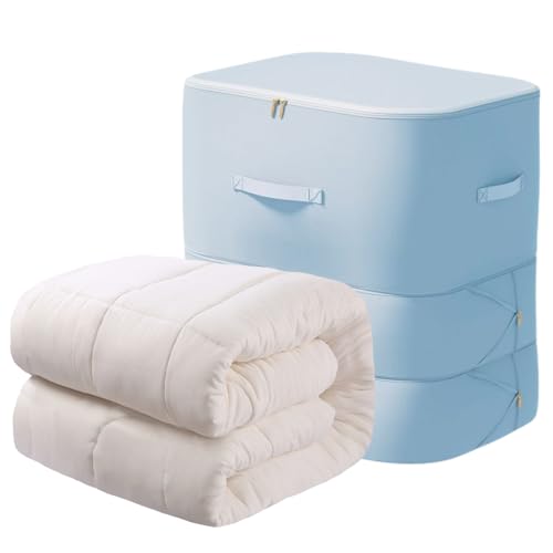 Bolsas de edredón para almacenamiento, soporte de compresión para manta, organizador grande a prueba de polvo para armario, organización debajo de la cama, hogar, mudanza, viajes, camping, universidad