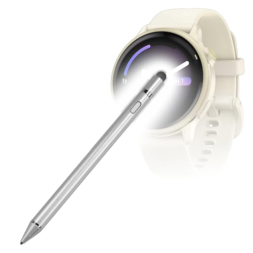 BoxWave Stylus Pen Compatible with Garmin vívoactive 6 - AccuPoint Active Stylus, Electronic Stylus with Ultra Fine Tip - Metallic Silver