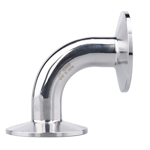 DERNORD 3/4" Tube OD Elbow 90 Degree Sanitary Pipe Fitting SS304 Tri Clamp 1.5 Inch
