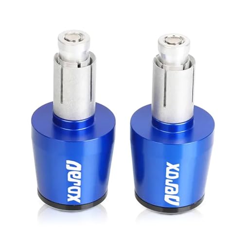 Für Yamaha AEROX155 AEROX 155 2017 2018 2019 2020 2021 7/8''22mm Motorrad Lenker Griffe End Kappe Stecker(Blue and Black)