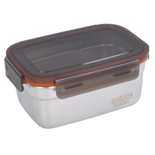 LUCKDANO Recipientes de Almacenamiento de Alimentos de Acero Inoxidable, Lonchera de Acero Inoxidable Recipientes de con Tapas de Lonchera Hermética de Caja de Almacenamiento de Alimentos de de