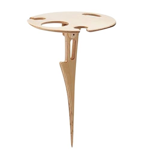 Generisch Picknicktisch Klappbar Tragbarer Holz Weinhalter Bierträger für Oktoberfest, Outdoor-Picknicktisch Wein Geschenk für Garten Campingtisch Outdoor Tisch, Camper, Weinliebhaber