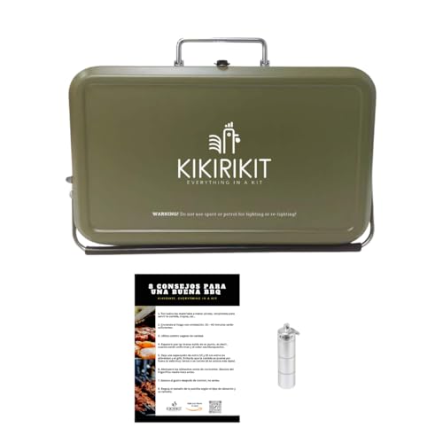 Kikirikit - Barbacoa Carbón - Barbacoa Portátil Carbón - Barbacoa Plegable - Accesorios Camper- Regalo Original - Regalos Para Padres Verde Caza, Basic Kit Kikirikit - Barbacoa Carbón - Barbacoa Portátil Carbón - Barbacoa Plegable - Accesorios Camper- Regalo Original - Regalos Para Padres Verde Caza, Basic Kit