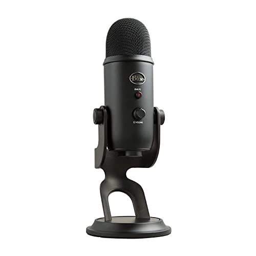 Blue Microphones Yeti Usb Microphone (Blackout) Bundle With Shock Mount, Desktop Boom Arm Microphone Stand, Pop Filter For Use With Recording, Podcasting, And Streaming Microphones (4 Items) #TOP5