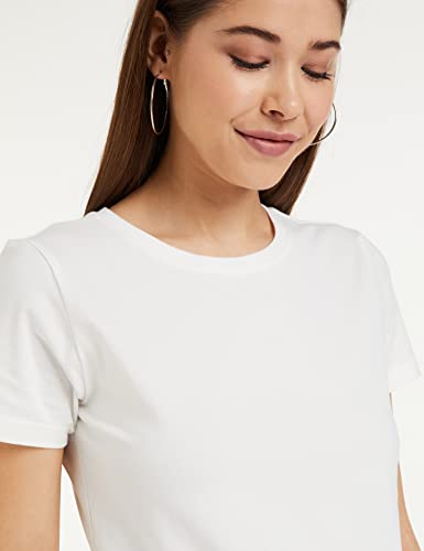 Image of Amazon Brand - Symbol Women Cotton Stretch Regular Fit Round Neck Half Sleeve T-Shirt (Available in Plus Sizes)