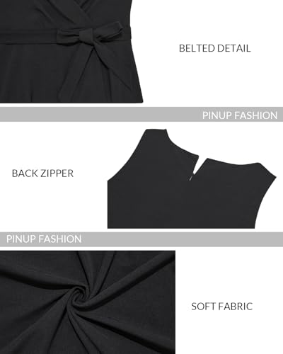 Pinup Fashion Plus Size Dresses for Wedding Guest - Women 2025 Cocktail Semi Formal High Low Sleeveless Dress3