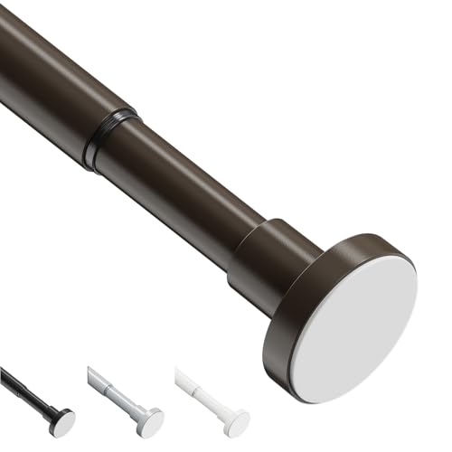 WELDUN Tringle à rideau de douche extensible - 48-118 cm - Sans perçage - Tringle à ressort réglable pour fenêtre, salle de bain, chambre à coucher -...