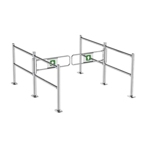 Puerta batiente de cierre automático, puerta segura abierta unidireccional, Control de acceso de acero inoxidable for almacenes y tiendas puerta oscilante(190 * 100cm)