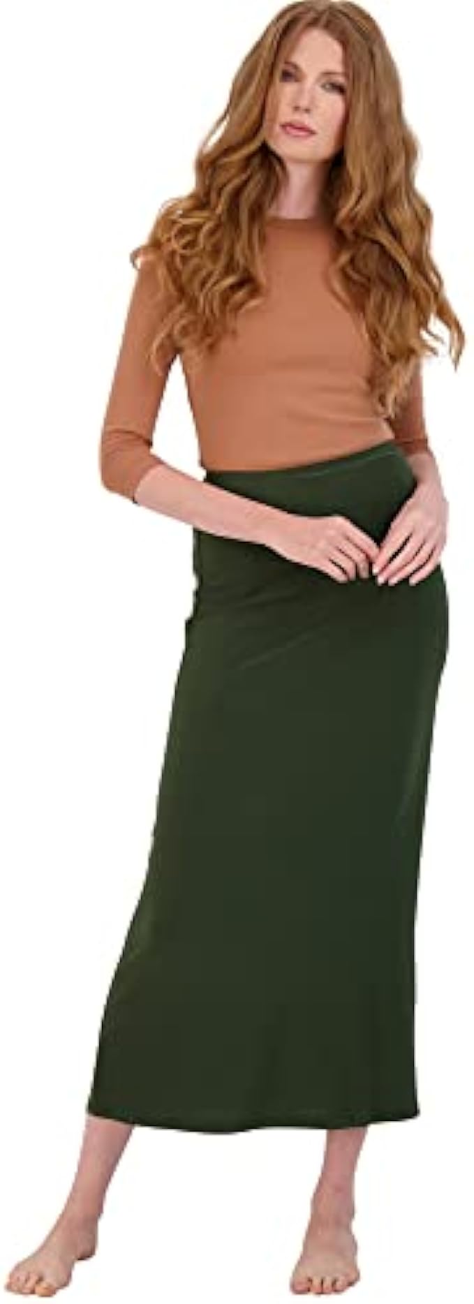 女款長裙 - 長裙 - 高腰及踝飄逸女款長裙