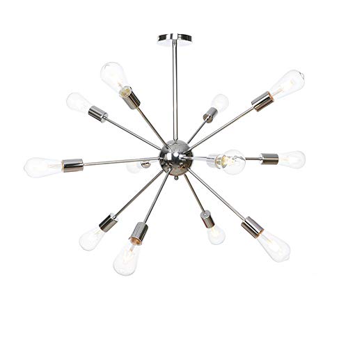 Lustre Or Mid Century 12 Lumières | Éclairage Plafond Élégant