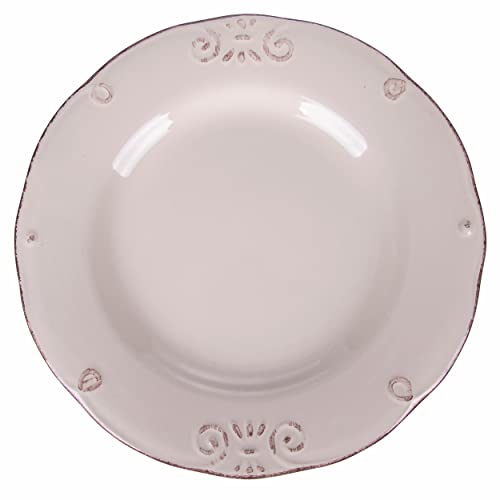 Set 6 Piatto piano in gres smaltato àò27 cm Duchessa Vanilla