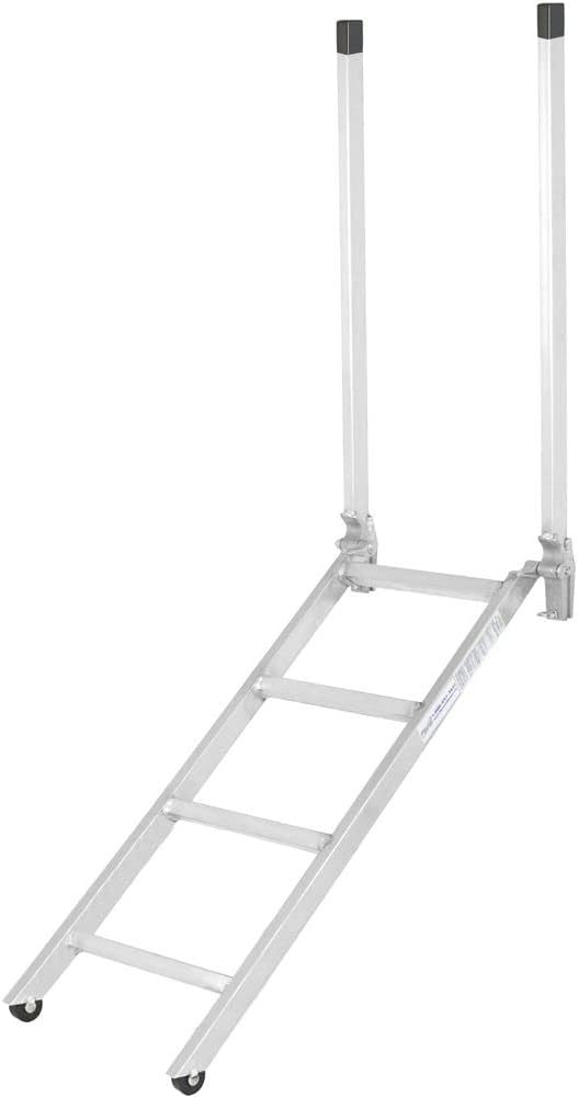 Heavy Duty 48" Aluminum Transport Truck Step Deck Ladder for 28" to 42" Trailer Bed