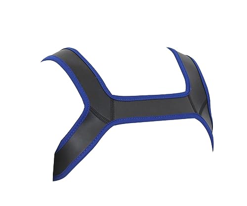 Men's Knights Neoprene Body Chest Harness Belt Double Shoulder Strap Muscles Protector Gothic Steampunk Suspenders2