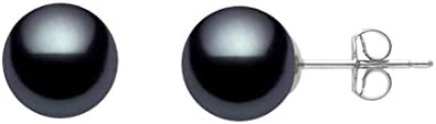 14k Gold AAAA Quality Japanese Dark Black Akoya Cultured Pearl Stud Earrings for Women - PremiumPearl image 4