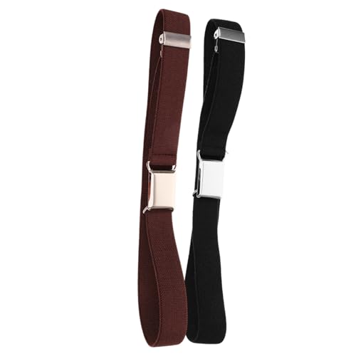 BUTIFULSIC Versatile Boys and Girls Elastic Belts 2pcs Toddlers Belt for Boys Girls Dress Pants Belt Jeans Belt Stretchy Belt for Children