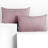DecoKing Juego de 2 Fundas de Almohada 50 x 60 * 2 Jersey 100% algodón Peinado Cremallera Brezo Amber