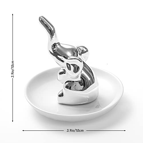 Image of PUDDING CABIN Elephant Ring Holder - Womens Birthday Gift - Good Luck Elephant Gift for Women, Girls, Bedroom or Vanity Decor, Chrismtas Mothers Day Valentines Wedding Gifts Ideas