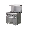 IKON IR-6-36 35.9' 6 Burner Commercial Gas Range Stove with One Static Oven