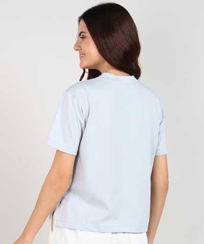Image of Alan Jones Clothing Alan Jones Women's Relaxed Fit Side Slit Cotton Short Sleeve T-Shirt