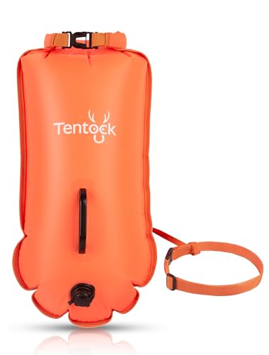 Tentock Boa da nuoto impermeabile da 28 l, borsa gonfiabile per sport acquatici, nuotatori aperti, triatleti, kayak e snorkeling (arancione) Tentock Boa da nuoto impermeabile da 28 l, borsa gonfiabile per sport acquatici, nuotatori aperti, triatleti, kayak e snorkeling (arancione)