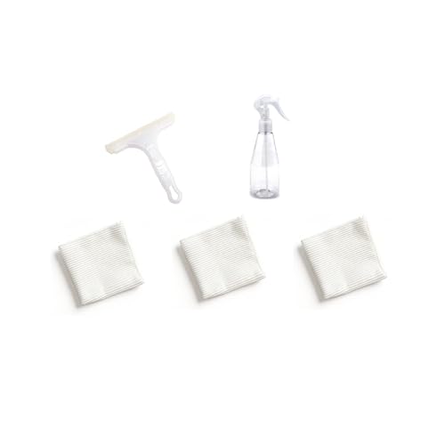 Image of Small Squeegee, Spray Bottle and Cloth Set Cleaning Tools for Small Hands Montessori Practical Life Material (White)
