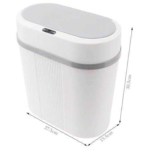 Image of Owme Motion Sensor Smart Trash Bin For Home 15L | Motion Sensor Open-Top Bin Lid | Durable Odor Control Covered Waste Trash Can | Smart Automatic Garbage Dustbin with Large Capacity - GREY