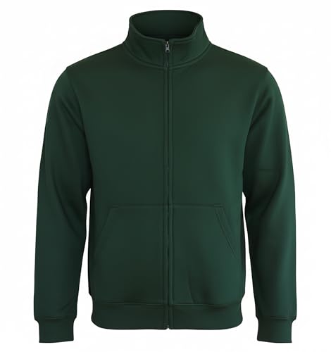 Veste de sweat homme grand col montant zippé grand taille vêtement chaud manches longues