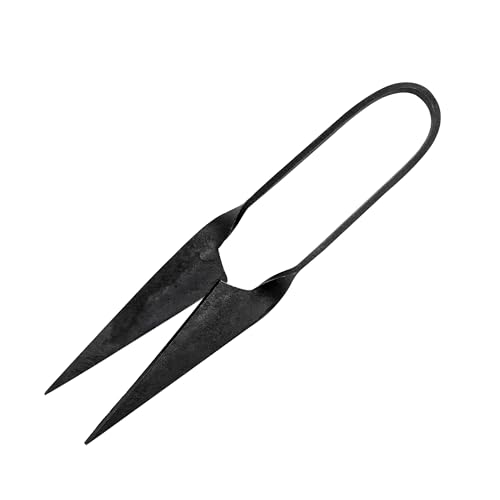House of Warfare Antique Yarn Snip Scissors Hand Forged Iron Historical Thread Snips Vintage Fully Functional Medieval Accessory Black Finish