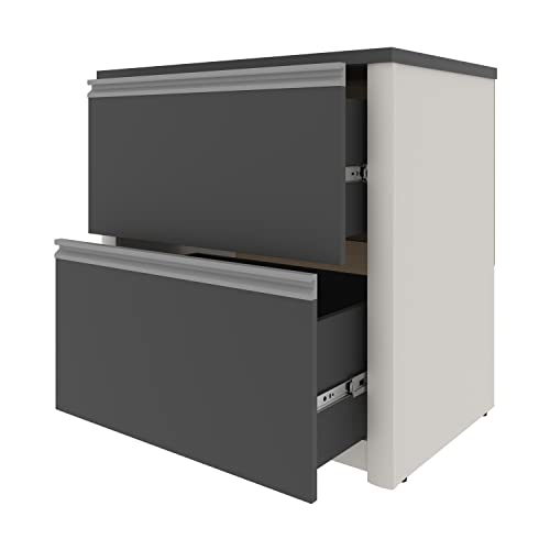 Image of BESTAR Connexion Lateral File Drawer (Ready-to-Assemble), 30 inch, Slate /Sandstone