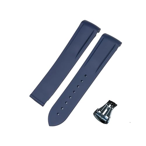 Bracelet caoutchouc 19mm flexible pour remplacer bracelet Omega 300 et De Ville