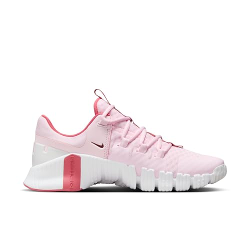 Nike Women's Nike Free Metcon 5 Cross-Training Shoes in Pink Foam Dark Team Red 603