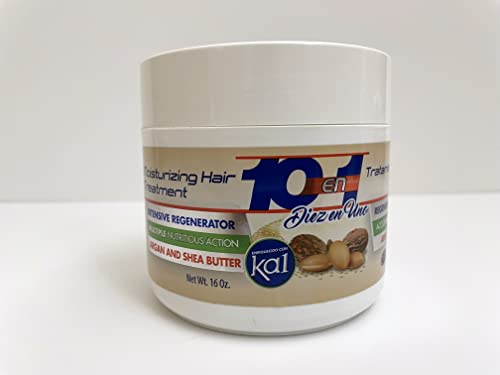 10 en 1 Intensive Regenerator with Argan & Shea Butter, Moisturizing Hair Treatment by Miss Key, 16 Oz