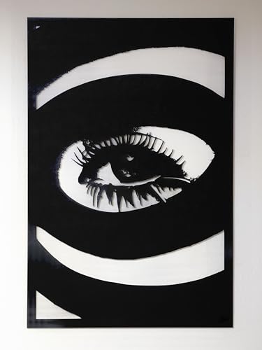 Décoration murale en bois pour habiller un mur blanc cadre silhouette femme 3D