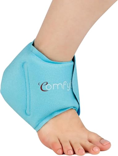 Comfytemp Almohadillas de enfriamiento de gel para pies y tobillos (1 unidad), vendaje de enfriamiento para el tobillo, alivio del dolor, compresas frías y cálidas, reutilizables, 30 x 11 cm