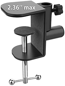 Large Desk Clamp Mount Replacement for Microphone Suspension Boom Scissor Arm, Table C Clip for Desktop Overhead Camera Tripod Mic Stand Lamp Base, Fits Up to 2.36 inch 6cm Thickness